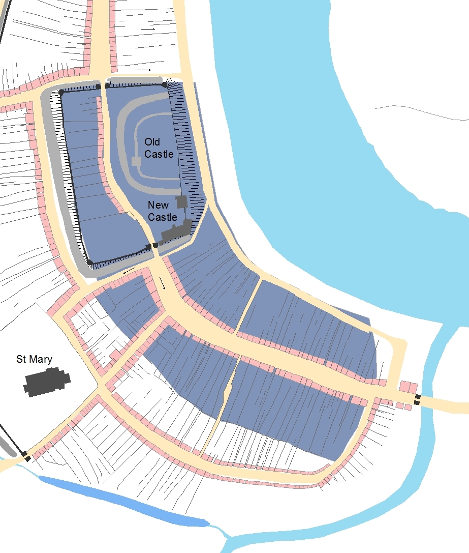 The suggested Norman castle-town in Swansea